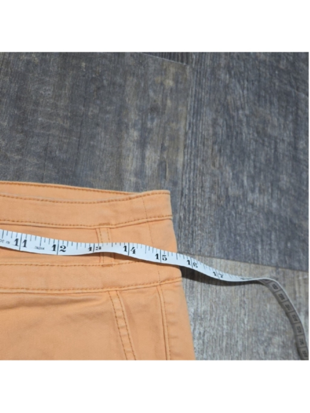 WHBM Jeans Women's Size 10 Pastel Orange Extra High Rise Slim Ankle - Picture 4 of 9